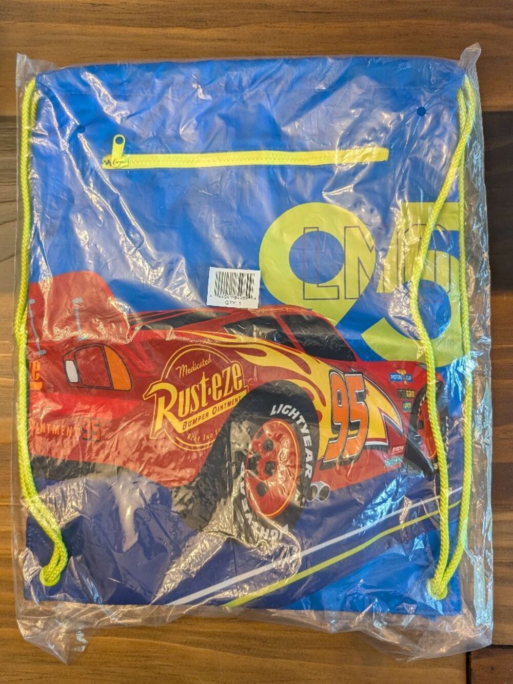 NWT Lightning McQueen Swim Bag – Cars Cinch Backpack